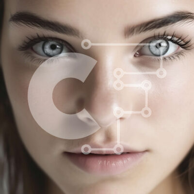 Intra Συλλεκτικό Ξύλινο Παζλ Plywood  4mm - Πανέμορφη γυναίκα με εντυπωσιακά μπλε μάτια και μακριές βλεφαρίδες Σε Ξύλινο Κουτί - Διαστάσεις: 10x10 cm – 25 κομμάτια - Image 1