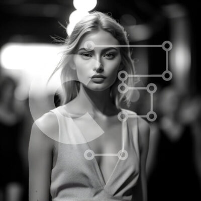 Intra Συλλεκτικό Ξύλινο Παζλ Plywood  4mm - Εκπληκτικές πόζες μοντέλων με λευκό φόρεμα με λαιμόκοψη Σε Ξύλινο Κουτί - Διαστάσεις: 10x10 cm – 25 κομμάτια - Image 1