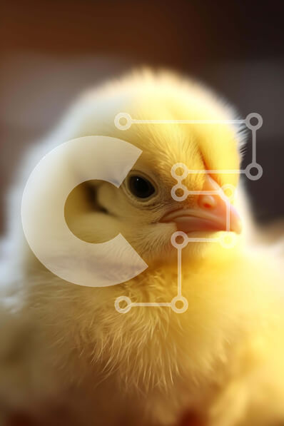 Intra Συλλεκτικό Ξύλινο Παζλ Plywood  4mm - Μικρό κίτρινο κοτόπουλο που κοιτάζει την κάμερα Σε Ξύλινο Κουτί - Διαστάσεις: 10x10 cm – 25 κομμάτια