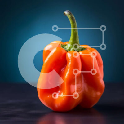 Intra Συλλεκτικό Ξύλινο Παζλ Plywood  4mm - Κόκκινο πιπέρι σε σκούρο φόντο Σε Ξύλινο Κουτί - Διαστάσεις: 10x10 cm – 25 κομμάτια - Image 1