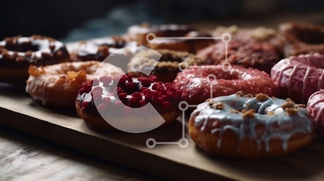 Intra Συλλεκτικό Ξύλινο Παζλ Plywood  4mm - Λαχταριστοί λουκουμάδες με έντονα χρώματα και πασπάλισμα Σε Ξύλινο Κουτί - Διαστάσεις: 10x10 cm – 25 κομμάτια