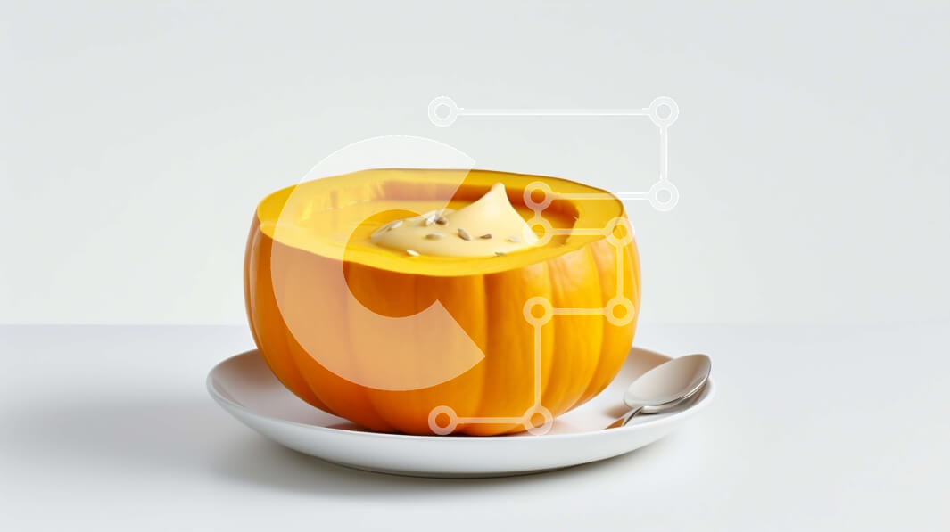 Intra Συλλεκτικό Ξύλινο Παζλ Plywood  4mm - Σούπα κολοκύθας με σαντιγί Σε Ξύλινο Κουτί - Διαστάσεις: 10x10 cm – 25 κομμάτια