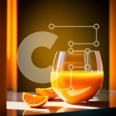 Intra Συλλεκτικό Ξύλινο Παζλ Plywood 4mm - Δροσιστικό ποτήρι χυμό πορτοκαλιού σε μια ηλιόλουστη μέρα Σε Ξύλινο Κουτί - Διαστάσεις: 10x10 cm – 25 κομμάτια - Image 1