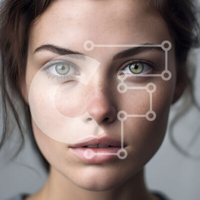 Intra Συλλεκτικό Ξύλινο Παζλ Plywood  4mm - Εκπληκτικό πορτρέτο μιας γυναίκας με φακίδες και πράσινα μάτια Σε Ξύλινο Κουτί - Διαστάσεις: 10x10 cm – 25 κομμάτια - Image 1