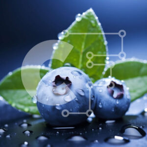 Intra Συλλεκτικό Ξύλινο Παζλ Plywood  4mm - Κοντινό πλάνο βακκίνια με σταγονίδια νερού Σε Ξύλινο Κουτί - Διαστάσεις: 10x10 cm – 25 κομμάτια