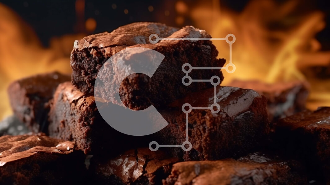 Intra Συλλεκτικό Ξύλινο Παζλ Plywood  4mm - Λαχταριστά στοιβαγμένα μπράουνις σοκολάτας με λιωμένη σοκολάτα από πάνω Σε Ξύλινο Κουτί - Διαστάσεις: 10x10 cm – 25 κομμάτια