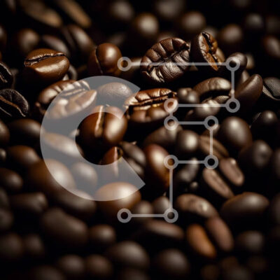 Intra Συλλεκτικό Ξύλινο Παζλ Plywood  4mm - Όμορφη κοντινή εικόνα με κόκκους καφέ σε σκούρο φόντο Σε Ξύλινο Κουτί - Διαστάσεις: 10x10 cm – 25 κομμάτια - Image 1