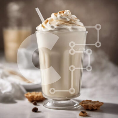 Intra Συλλεκτικό Ξύλινο Παζλ Plywood  4mm - Λαχταριστό Milkshake βανίλιας με σαντιγί και μπισκότα σοκολάτας Σε Ξύλινο Κουτί - Διαστάσεις: 10x10 cm – 25 κομμάτια - Image 1