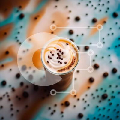 Intra Συλλεκτικό Ξύλινο Παζλ Plywood  4mm - Δελεαστική εικόνα του καφέ με σαντιγί και τσιπς σοκολάτας Σε Ξύλινο Κουτί - Διαστάσεις: 10x10 cm – 25 κομμάτια - Image 1