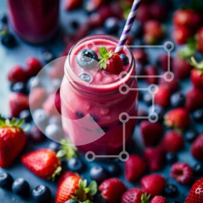 Intra Συλλεκτικό Ξύλινο Παζλ Plywood 4mm - Νόστιμο και δροσιστικό Smoothie με φρέσκα φρούτα σε βάζο Mason Σε Ξύλινο Κουτί - Διαστάσεις: 10x10 cm – 25 κομμάτια - Image 1