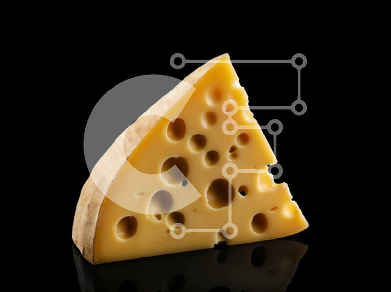 Intra Συλλεκτικό Ξύλινο Παζλ Plywood  4mm - Τυρί με τρύπες Σε Ξύλινο Κουτί - Διαστάσεις: 10x10 cm – 25 κομμάτια