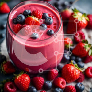 Intra Συλλεκτικό Ξύλινο Παζλ Plywood  4mm - Νόστιμο ποτήρι Pink Smoothie με φρέσκα φρούτα Σε Ξύλινο Κουτί - Διαστάσεις: 10x10 cm – 25 κομμάτια