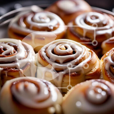 Intra Συλλεκτικό Ξύλινο Παζλ Plywood  4mm - Λαχταριστά ρολά κανέλας με γλυκό γλάσο Σε Ξύλινο Κουτί - Διαστάσεις: 10x10 cm – 25 κομμάτια - Image 1