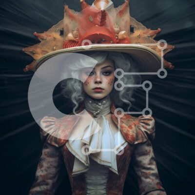 Intra Συλλεκτικό Ξύλινο Παζλ Plywood  4mm - Εκπληκτική στολή Steampunk με περίτεχνο καπέλο και ρολόι Σε Ξύλινο Κουτί - Διαστάσεις: 10x10 cm – 25 κομμάτια - Image 1