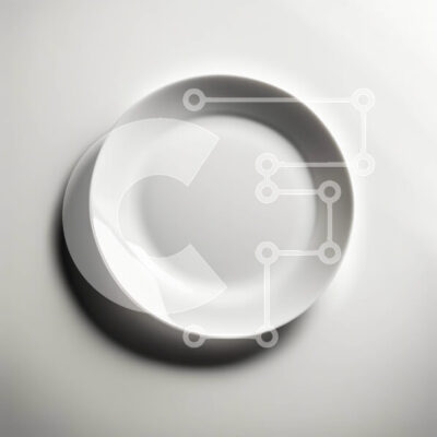 Intra Συλλεκτικό Ξύλινο Παζλ Plywood  4mm - Μινιμαλιστική εικόνα ενός άδειου λευκού πιάτου σε μια γκρίζα επιφάνεια Σε Ξύλινο Κουτί - Διαστάσεις: 10x10 cm – 25 κομμάτια - Image 1