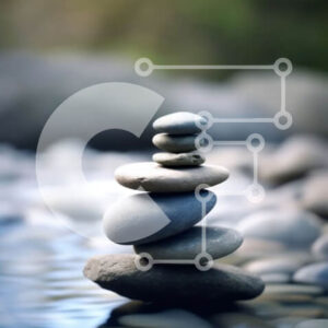 Intra Συλλεκτικό Ξύλινο Παζλ Plywood  4mm - Ειρηνική και γαλήνια σκηνή βράχων σε ένα ήρεμο ποτάμι Σε Ξύλινο Κουτί - Διαστάσεις: 10x10 cm – 25 κομμάτια