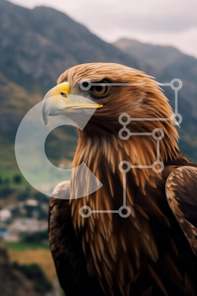 Intra Συλλεκτικό Ξύλινο Παζλ Plywood  4mm - Όμορφη εικόνα ενός χρυσαετού με ανοιχτά φτερά Σε Ξύλινο Κουτί - Διαστάσεις: 10x10 cm – 25 κομμάτια