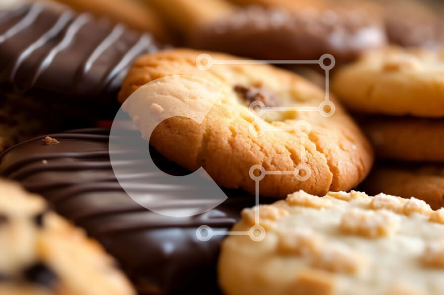 Intra Συλλεκτικό Ξύλινο Παζλ Plywood  4mm - Νόστιμο πιάτο με τσιπς σοκολάτας και μπισκότα ξηρών καρπών Σε Ξύλινο Κουτί - Διαστάσεις: 10x10 cm – 25 κομμάτια