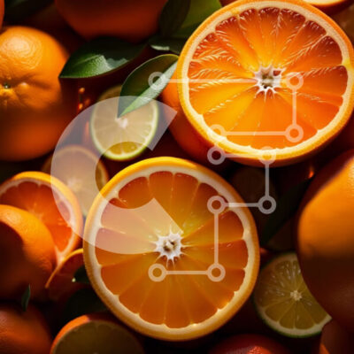 Intra Συλλεκτικό Ξύλινο Παζλ Plywood  4mm - Ζωντανά και φρέσκα πορτοκάλια και λάιμ διατεταγμένα σε κύκλο Σε Ξύλινο Κουτί - Διαστάσεις: 10x10 cm – 25 κομμάτια - Image 1