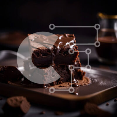 Intra Συλλεκτικό Ξύλινο Παζλ Plywood  4mm - Αφεθείτε στον πλούτο των σοκολατένιων μπράουνις με παρακμιακό ψιλόβροχο Σε Ξύλινο Κουτί - Διαστάσεις: 10x10 cm – 25 κομμάτια - Image 1