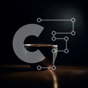 Intra Συλλεκτικό Ξύλινο Παζλ Plywood  4mm - Μινιμαλιστικό μαύρο φλιτζάνι καφέ σε σκοτεινό τραπέζι Σε Ξύλινο Κουτί - Διαστάσεις: 10x10 cm – 25 κομμάτια