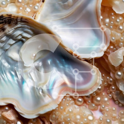 Intra Συλλεκτικό Ξύλινο Παζλ Plywood  4mm - Εκπληκτική εικόνα από κοντινό πλάνο του κοχυλιού στρειδιών με ιριδίζοντα μαργαριτάρια Σε Ξύλινο Κουτί - Διαστάσεις: 10x10 cm – 25 κομμάτια - Image 1