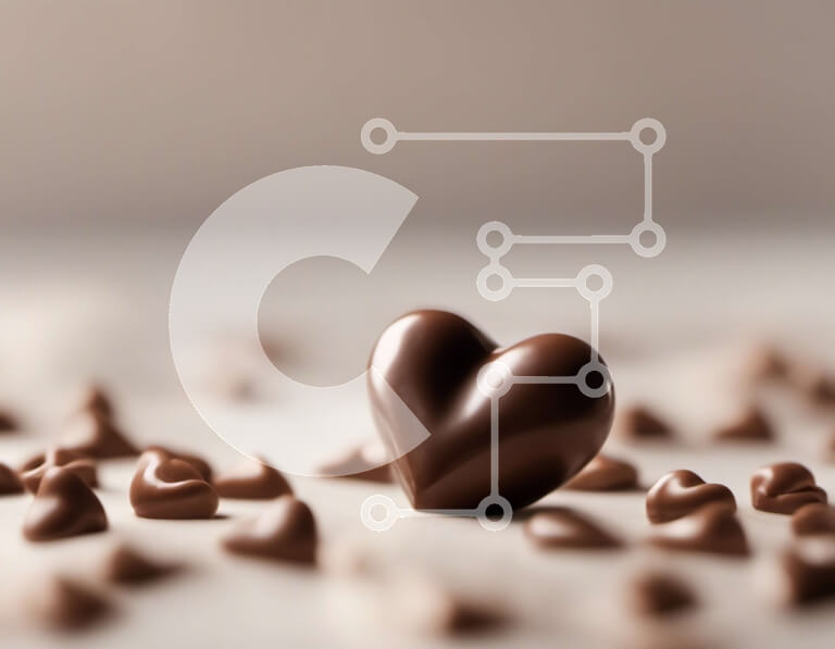 Intra Συλλεκτικό Ξύλινο Παζλ Plywood  4mm - Σοκολάτα σε σχήμα καρδιάς με διάφορες σοκολάτες Σε Ξύλινο Κουτί - Διαστάσεις: 10x10 cm – 25 κομμάτια