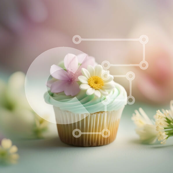 Intra Συλλεκτικό Ξύλινο Παζλ Plywood  4mm - Λαχταριστό Cupcake με White Frosting και Green Sprinkles Σε Ξύλινο Κουτί - Διαστάσεις: 10x10 cm – 25 κομμάτια