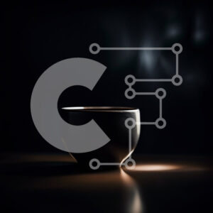 Intra Συλλεκτικό Ξύλινο Παζλ Plywood  4mm - Μινιμαλιστικό μαύρο φλιτζάνι καφέ σε ένα σκούρο ξύλινο τραπέζι Σε Ξύλινο Κουτί - Διαστάσεις: 10x10 cm – 25 κομμάτια