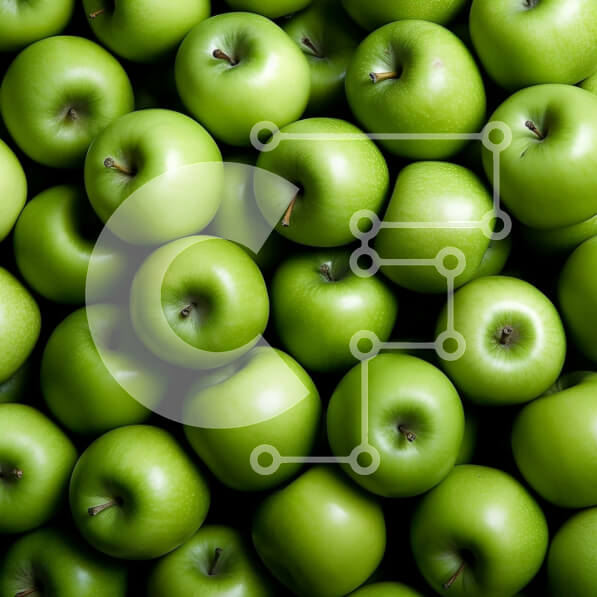 Intra Συλλεκτικό Ξύλινο Παζλ Plywood  4mm - Σωρός από φρέσκα πράσινα μήλα Σε Ξύλινο Κουτί - Διαστάσεις: 10x10 cm – 25 κομμάτια