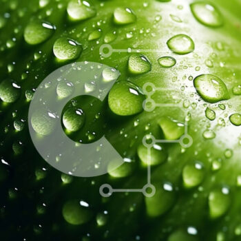 Intra Συλλεκτικό Ξύλινο Παζλ Plywood  4mm - Φρέσκο ​​πράσινο μήλο με σταγονίδια νερού Σε Ξύλινο Κουτί - Διαστάσεις: 10x10 cm – 25 κομμάτια - Image 1