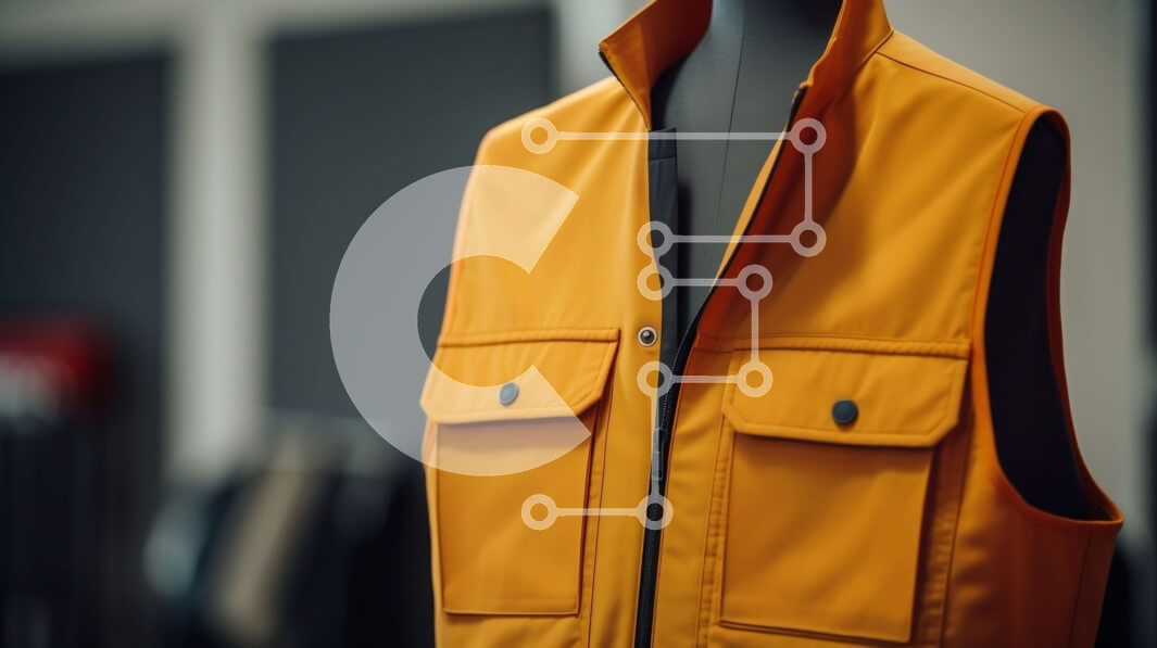 Intra Συλλεκτικό Ξύλινο Παζλ Plywood  4mm - Κομψό πορτοκαλί γιλέκο σε μανεκέν Σε Ξύλινο Κουτί - Διαστάσεις: 10x10 cm – 25 κομμάτια