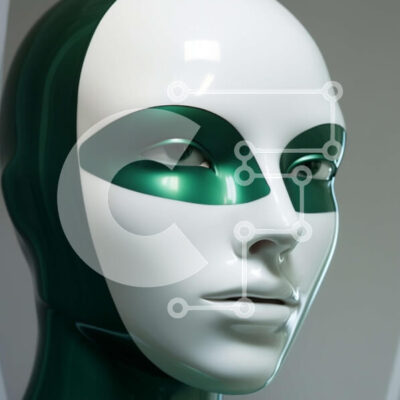 Intra Συλλεκτικό Ξύλινο Παζλ Plywood 4mm - Μανεκέν με λευκό και πράσινο πρόσωπο Σε Ξύλινο Κουτί - Διαστάσεις: 10x10 cm – 25 κομμάτια - Image 1