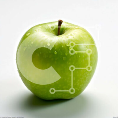 Intra Συλλεκτικό Ξύλινο Παζλ Plywood  4mm - Δροσιστικό πράσινο μήλο με σταγονίδια νερού Σε Ξύλινο Κουτί - Διαστάσεις: 10x10 cm – 25 κομμάτια - Image 1