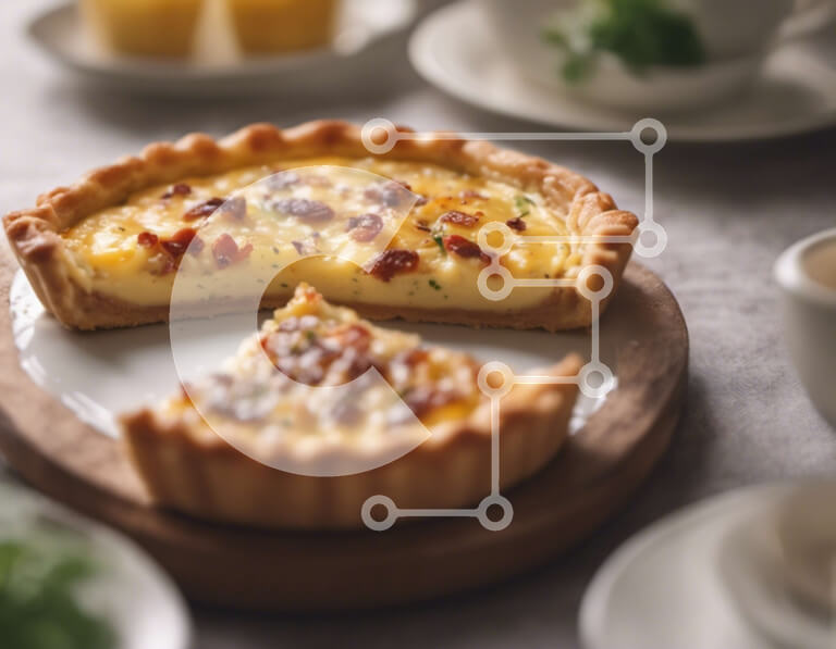 Intra Συλλεκτικό Ξύλινο Παζλ Plywood  4mm - Νόστιμη κις με φλιτζάνια καφέ σε τραπεζαρία Σε Ξύλινο Κουτί - Διαστάσεις: 10x10 cm – 25 κομμάτια