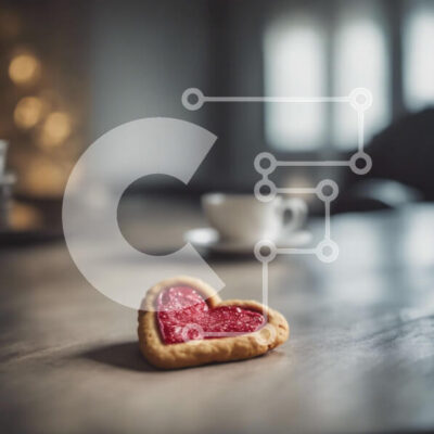 Intra Συλλεκτικό Ξύλινο Παζλ Plywood  4mm - Μπισκότα και φλιτζάνια καφέ σε σχήμα καρδιάς στο τραπέζι Σε Ξύλινο Κουτί - Διαστάσεις: 10x10 cm – 25 κομμάτια - Image 1