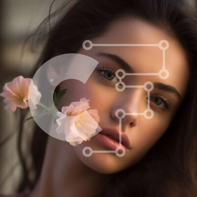 Intra Συλλεκτικό Ξύλινο Παζλ Plywood  4mm - Ρομαντικό και ονειρικό πορτρέτο μιας γυναίκας με μακριά σκούρα μαλλιά και καστανά μάτια Σε Ξύλινο Κουτί - Διαστάσεις: 10x10 cm – 25 κομμάτια - Image 1