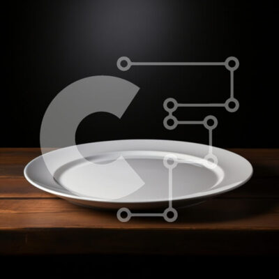 Intra Συλλεκτικό Ξύλινο Παζλ Plywood  4mm - Λευκό πιάτο σε ξύλινο τραπέζι Σε Ξύλινο Κουτί - Διαστάσεις: 10x10 cm – 25 κομμάτια - Image 1