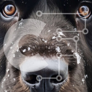 Intra Συλλεκτικό Ξύλινο Παζλ Plywood  4mm - Καφέ σκύλος με δασύτριχη γούνα και καστανά μάτια Σε Ξύλινο Κουτί - Διαστάσεις: 10x10 cm – 25 κομμάτια