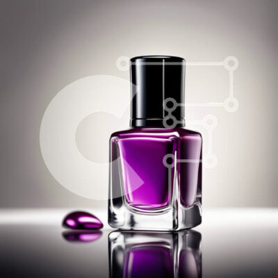 Intra Συλλεκτικό Ξύλινο Παζλ Plywood  4mm - Κομψό και μοντέρνο μωβ μπουκάλι βερνίκι νυχιών Passion Σε Ξύλινο Κουτί - Διαστάσεις: 10x10 cm – 25 κομμάτια - Image 1