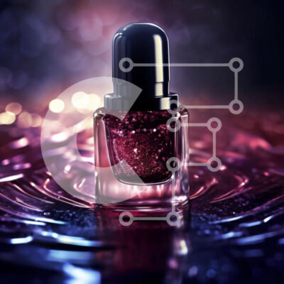 Intra Συλλεκτικό Ξύλινο Παζλ Plywood  4mm - Κομψό κόκκινο βερνίκι νυχιών με γκλίτερ για αστραφτερή εμφάνιση Σε Ξύλινο Κουτί - Διαστάσεις: 10x10 cm – 25 κομμάτια - Image 1