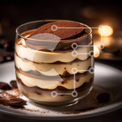 Intra Συλλεκτικό Ξύλινο Παζλ Plywood  4mm - Λαχταριστό κέικ σοκολάτας λάβας με παγωτό βανίλια Σε Ξύλινο Κουτί - Διαστάσεις: 10x10 cm – 25 κομμάτια - Image 1