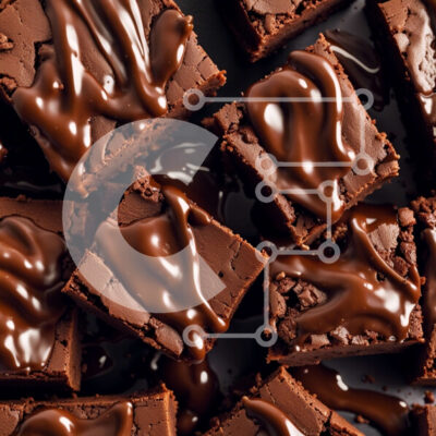 Intra Συλλεκτικό Ξύλινο Παζλ Plywood  4mm - Λαχταριστά Brownies σοκολάτας με Πλούσια Σοκολάτα Σε Ξύλινο Κουτί - Διαστάσεις: 10x10 cm – 25 κομμάτια - Image 1