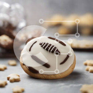 Intra Συλλεκτικό Ξύλινο Παζλ Plywood  4mm - Μπισκότο σε σχήμα ποδοσφαίρου με παγωμένο και πασπάλισμα Σε Ξύλινο Κουτί - Διαστάσεις: 10x10 cm – 25 κομμάτια