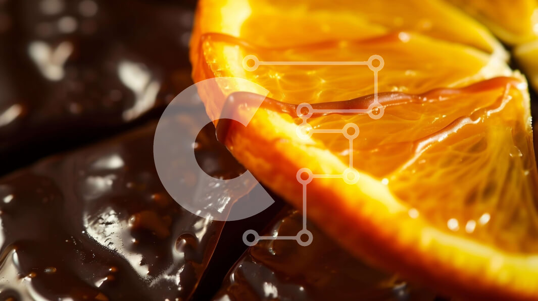 Intra Συλλεκτικό Ξύλινο Παζλ Plywood  4mm - Φέτα πορτοκαλιού καλυμμένη με σοκολάτα με καραμέλα Σε Ξύλινο Κουτί - Διαστάσεις: 10x10 cm – 25 κομμάτια