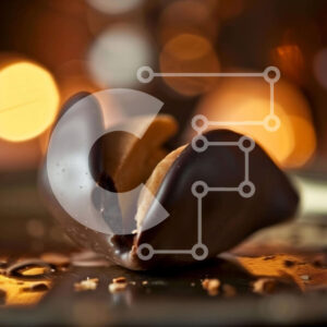 Intra Συλλεκτικό Ξύλινο Παζλ Plywood  4mm - Μπισκότο Fortune με σοκολάτα με φωτάκια Σε Ξύλινο Κουτί - Διαστάσεις: 10x10 cm – 25 κομμάτια