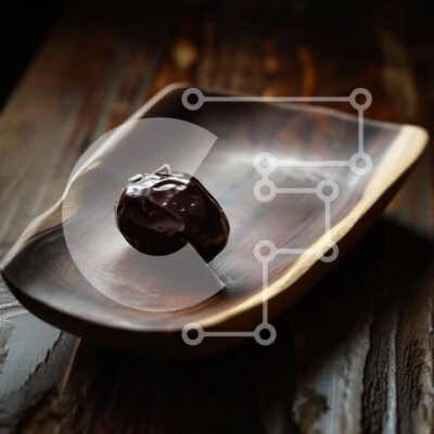 Intra Συλλεκτικό Ξύλινο Παζλ Plywood  4mm - Ξύλινο μπολ με επιδόρπιο σοκολάτας στο τραπέζι Σε Ξύλινο Κουτί - Διαστάσεις: 10x10 cm – 25 κομμάτια - Image 1