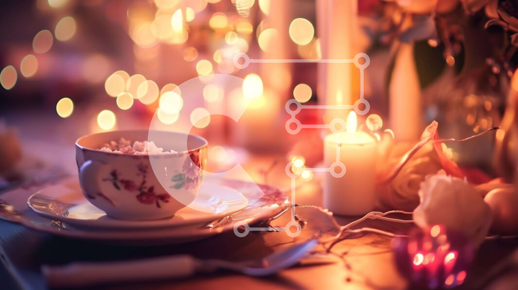 Intra Συλλεκτικό Ξύλινο Παζλ Plywood  4mm - Ρομαντικό Τραπέζι με το φως των κεριών Σε Ξύλινο Κουτί - Διαστάσεις: 10x10 cm – 25 κομμάτια