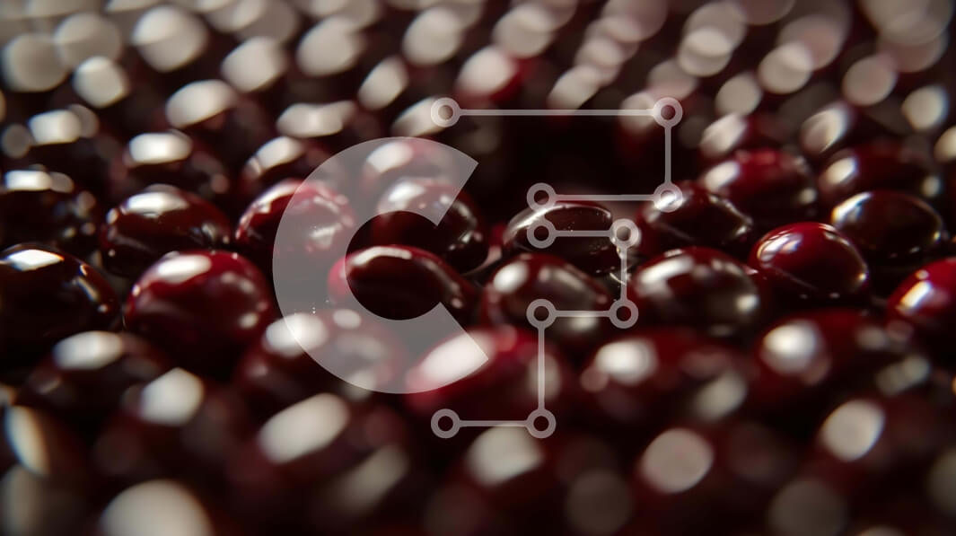 Intra Συλλεκτικό Ξύλινο Παζλ Plywood  4mm - Κοντινό πλάνο κόκκινων κράνμπερι που επιπλέουν το ένα πάνω στο άλλο Σε Ξύλινο Κουτί - Διαστάσεις: 10x10 cm – 25 κομμάτια