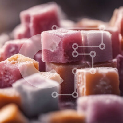 Intra Συλλεκτικό Ξύλινο Παζλ Plywood  4mm - Κοντινή όψη των πολύχρωμων κομματιών καραμέλας Σε Ξύλινο Κουτί - Διαστάσεις: 10x10 cm – 25 κομμάτια - Image 1